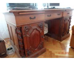 Eladó antik bútor - felújított, szép állapotú antik Lingel íróasztal