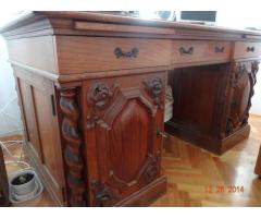 Eladó antik bútor - felújított, szép állapotú antik Lingel íróasztal