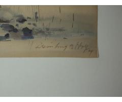 Weintrager Adolf- Kora hajnalban akvarell