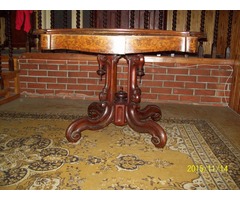 Antik asztal garnitura 6 szekkel