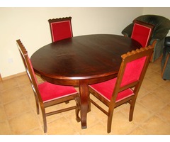 Antik asztal székekkel eladó