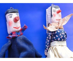 0B428  Régi marionett bábu pár
