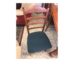 Antik étkezőasztal 6 székkel