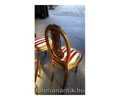 Régi arany szék csíkos kárpittal