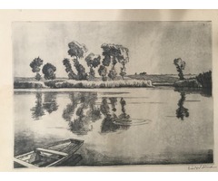 Zádor István: Csónak a tavon (1926 vagy 1936)