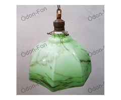 Függő lámpa márvány mintázatú üvegburával
