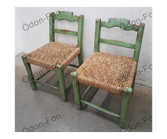 Gyékényfonatos gyermek szék pár