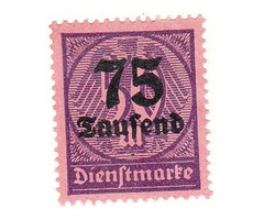Német birodalom hivazalos bélyeg 1923