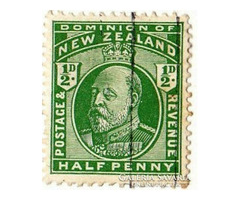 Új-Zéland forgalmi bélyeg 1909