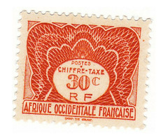 Francia Nyugat-Afrika portó bélyeg 1947