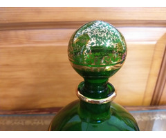 Antik üveg likőrös pohár készlet