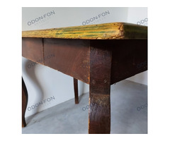 Neobarokk lábú, zöld tetejű asztal