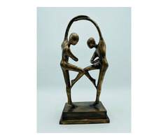 ART DECO bronz szobor- 38 cm-es, táncoló pár