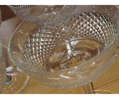 Antik Moser Royal pezsgős kristály pohár készlet