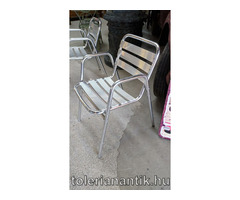 Egyenes háttámlás alumínium karfás szék