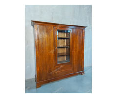 Biedermeier stílusú 3 ajtós 2 fiókos könyves és irattartó szekrény