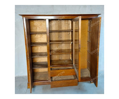 Biedermeier stílusú 3 ajtós 2 fiókos könyves és irattartó szekrény