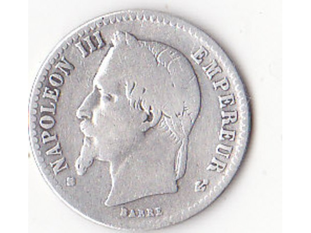 Franciaország Napoleon ezüst 50 cent 1867