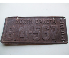 Régi USA rendszám 1951-es North Dakota államból eladó!