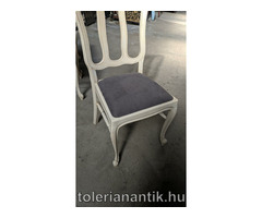 Fehérre antikolt neobarokk szék 6 db