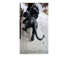 Életnagyságú bronz oroszlán szobor