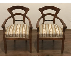 Biedermeier bútorszett: kanapé, 2db fotel, 2db szék