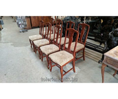 Neobarokk szék barna mintás kárpittal 8 darab