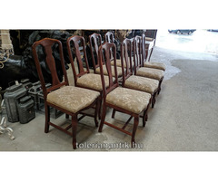 Neobarokk szék barna mintás kárpittal 8 darab