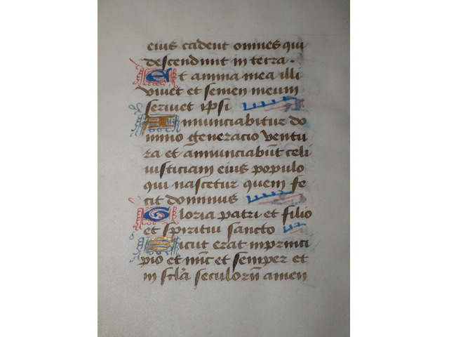 1450- ben íródott kézirat egy óráskönyvből
