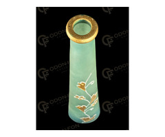 Türkiz színű festett üveg váza