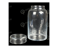 Befőttes formájú üveg, tetővel (erjesztőüveg) - 6 db