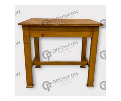 Hasáb lábú natúr konyha asztal 1 fiókkal
