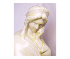 Héra, Zeusz főisten felesége mázas fajansz szobor, egyedi ritkaság