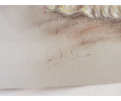 Álmodozó. Czakó Dezső kortárs festőművész alkotása, szignálva, keret nélkül.