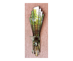 Modern Art Deco stílusú felfüggeszthető tükrös virág vagy gyertyatartó Velencei.