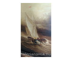 Vitorlás hajókat ábrázoló Flamand festmény