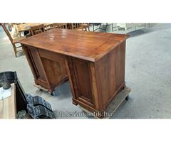 Régi biedermeier intarziás háromfiókos íróasztal