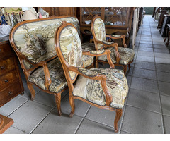 Gobelines bécsibarokk kanapé két fotel.