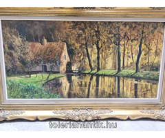 Arany blonderkeretes festmény (Vizimalom)