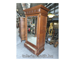 Ónémet egyajtós tükrös polcos szekrény