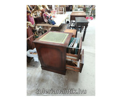 Különleges kétfiókos irattartó zöld bőrborítással