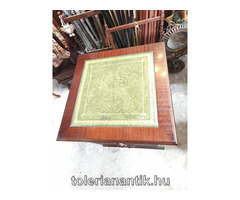 Különleges kétfiókos irattartó zöld bőrborítással