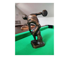 Tömör bronz diszkoszvető szobor 18 cm magas 2,3 kg