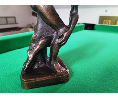 Tömör bronz diszkoszvető szobor 18 cm magas 2,3 kg