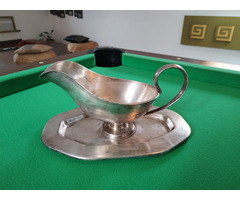 Pannonia alpakka szószos kiöntő tálcával