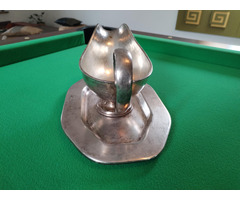 Pannonia alpakka szószos kiöntő tálcával