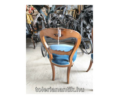 Neobarokk szék türizkék kárpittal 2 db