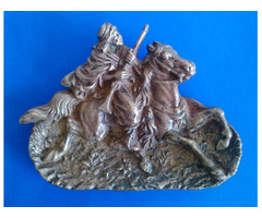 Bronz, lovas harcos dombormű