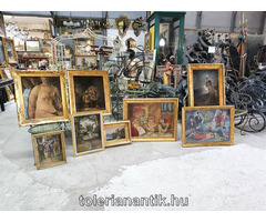 Régi festmények flújított laparanyozott keretben