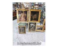 Régi festmények flújított laparanyozott keretben